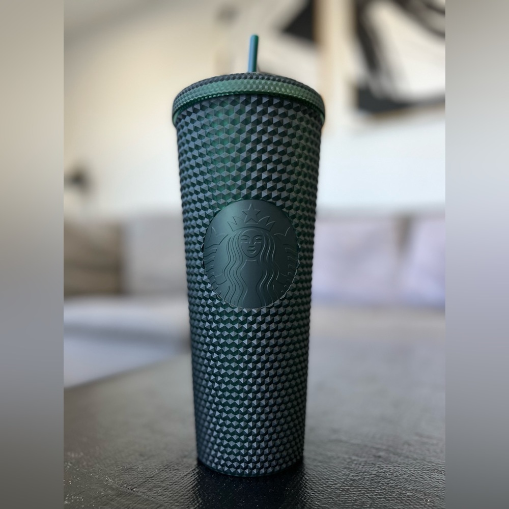 Matte Green Studded Starbucks Cup